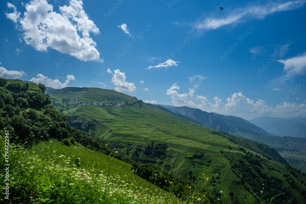 Naklejka premium Mountain view from the top