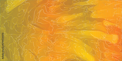 Abstract marble background. Orange paint fluid wawes. Vector illustration