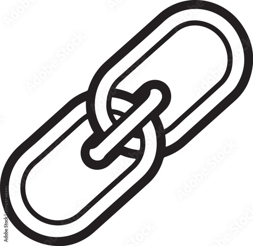 Chain link icon, representing connection and security