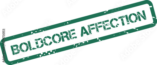 Boldcore Affection grunge style rubber stamp mark with a distressed textured appearance