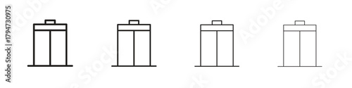 Elevator icon, modern stroke line art logotype graphic design pack