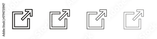 External link icon, modern stroke line art logotype graphic design pack