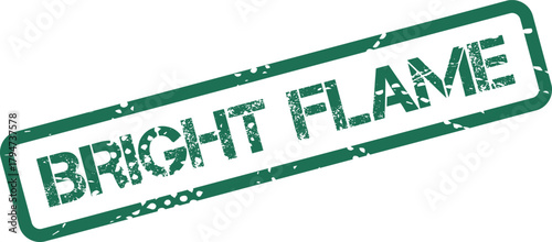 Bright Flame green textured rubber stamp representing passion, energy, and inner drive