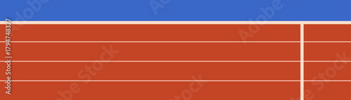 Athletic running track surface with marked racing lanes symbolizing professional sports training, outdoor stadium activities, sprint competition, fitness performance and athletic preparation vector.
