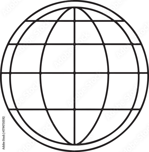 Globe icon, representing global connectivity concept