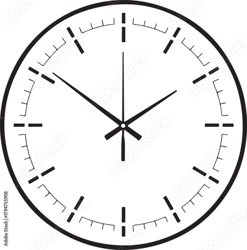 Clock with hour, minute, and second hands