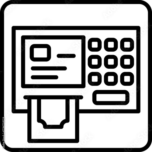 Atm Machine Icon Element For Design