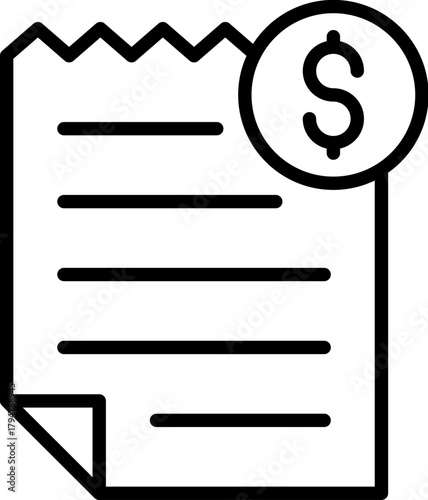 Invoice Icon Element For Design