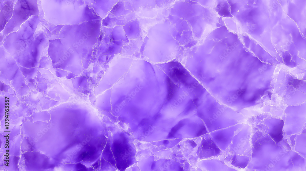 Obraz premium Bright purple marble texture with crystal veins and luxury abstract pattern