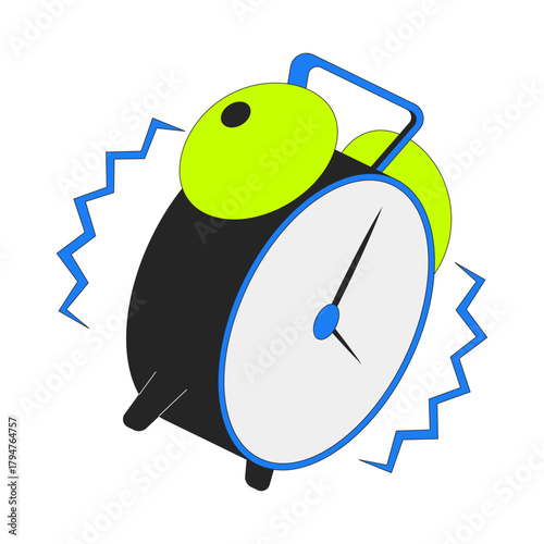 Photos Loud vibrating alarm clock 2D cartoon object