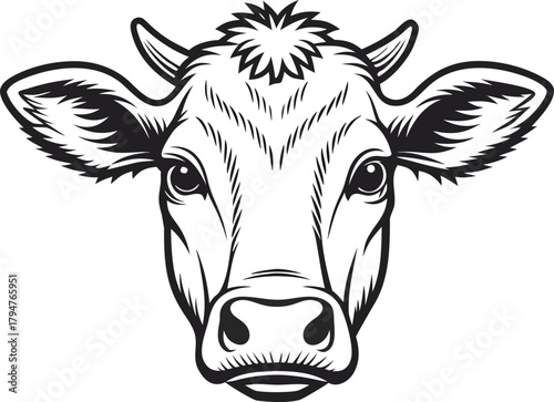 Cow Illustration. Dairy Cow Artwork. Farm Cow Graphic. Cow Animal Drawing. Cute Cow Design. Cow Livestock Illustration. Beef Cow Outline Art. Farm Animal Cow. Standing Cow Illustration. Cow Line Draw