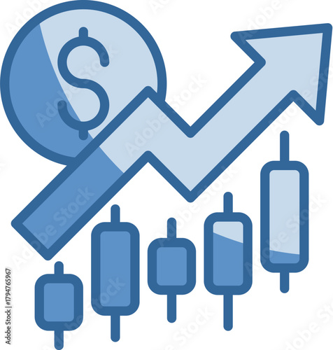 Stock Market Icon Element For Design
