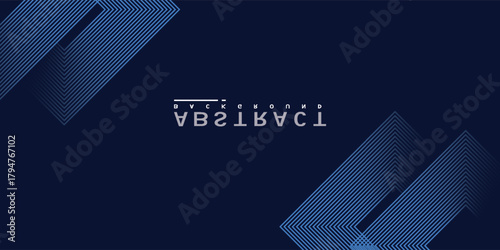 Striking geometric vector: A sleek, abstract background featuring bold lines and triangles in deep indigo and azure hues, ideal for modern presentations and tech-themed designs