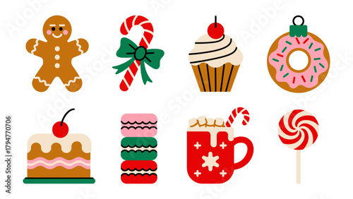 Festive Confectionary Delight: A collection of delightful, handcrafted sweets, each imbued with the joyous spirit of a festive celebration, inviting the viewer into a world of sweetness.