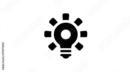 Innovative Idea Process Lightbulb Gear Technology Icon
