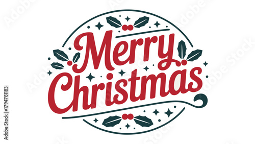 Festive Christmas Greeting: A vibrant Merry Christmas greeting, crafted with an elegant and inviting design. It is a perfect emblem of seasonal cheer and goodwill.