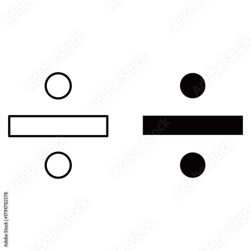 Division sign icon, vector illustration concept