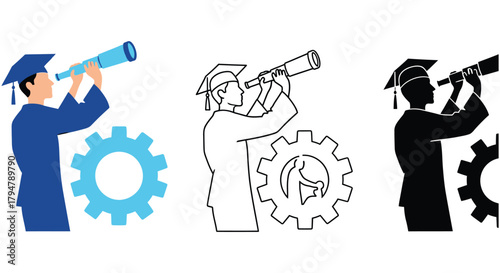 Graduation future vision career planning success opportunity