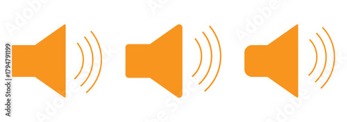 Speaker icon vector illustration. Volume sign and symbol. Loudspeaker icon. Lound symbol. Audio speaker volume  icon for apps and websites.