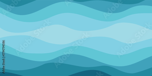 Serene Aqua Wave Background Image, Ocean-Inspired Layout for Calming Visuals, Peaceful Designs, and Spa Graphics