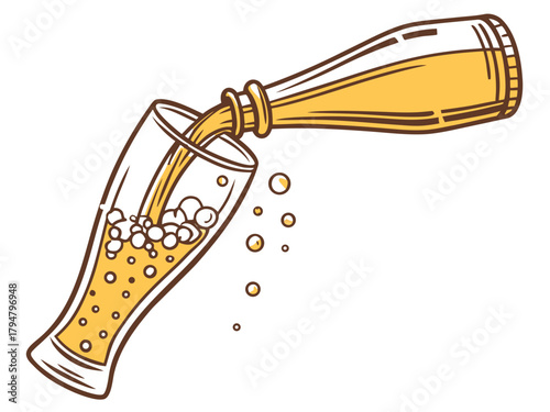 golden beer. glass of light beer, freshness and coolness, closeup view. Alcoholic and non-alcoholic drinks in pub, delicious beer from trendy craft brewery, details shot.