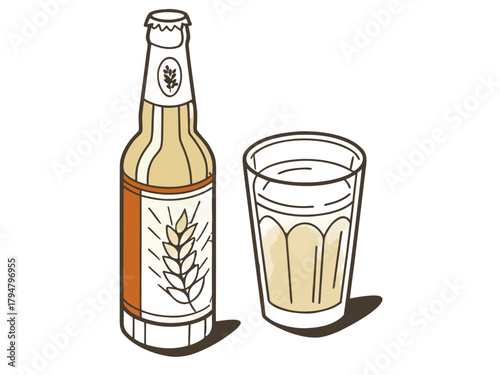 golden beer. glass of light beer, freshness and coolness, closeup view. Alcoholic and non-alcoholic drinks in pub, delicious beer from trendy craft brewery, details shot.