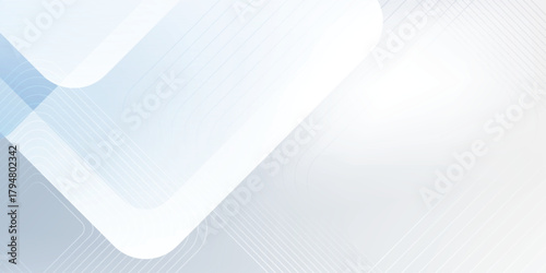 Abstract light blue and grey background with modern curved shapes and subtle line patterns, creating a clean and minimalist design.