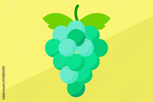 A bunch of green grapes