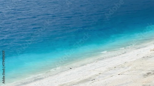 Misty Salda Lake in Turkey Resembling the Maldives on a Cloudy Day