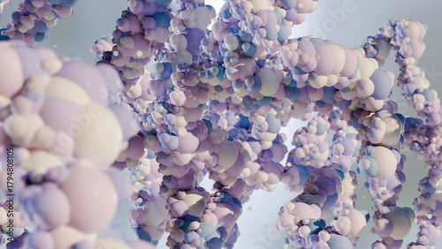Foto 3D Molecular Illustration of Protein Structures: Antibodies, Immunoglobulins, Ch