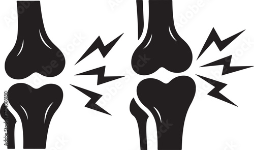 Knee pain silhouette icon