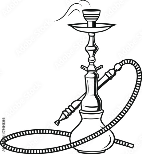hookah vector illustration