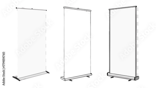 Pull up banner stand design for marketing events and trade shows promotion display advertising and signage