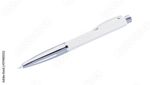 White pen stationery writing tool office supply ballpoint pen for notes and signing documents tool design