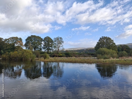 Ruskin's view, Lake view, Kirkby Lonsdale, Yorkshire Dales National Park, Lake District border, river Lune, Lune Valley, autumn 2025, England, UK