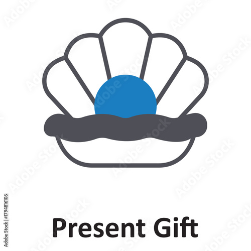 Present gift Vector Icon which can easily modify or edit