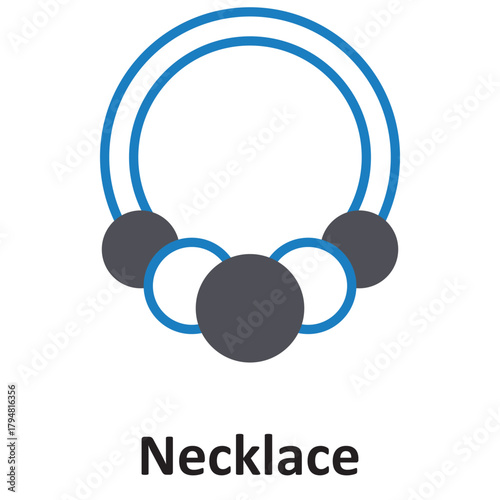 Necklace Vector Icon which can easily modify or edit