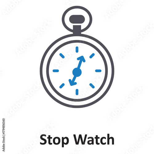 Stop watch Vector Icon which can easily modify or edit