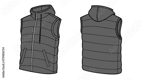 Shop stylish hooded puffer vest for men and women trendy sleeveless jacket outerwear fashion apparel 100 character