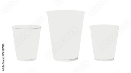White paper cups disposable drinking cup beverage container party supplies picnic catering cup coffee cup