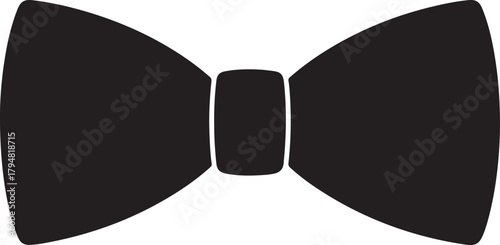 Bowtie Silhouette Vector Illustration. Vector Black silhouettes. with white background