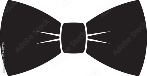 Bowtie Silhouette Vector Illustration. Vector Black silhouettes. with white background