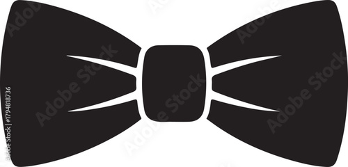 Bowtie Silhouette Vector Illustration. Vector Black silhouettes. with white background
