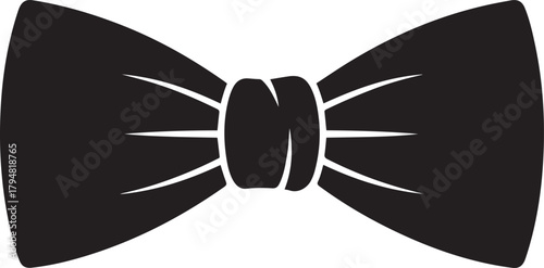 Bowtie Silhouette Vector Illustration. Vector Black silhouettes. with white background