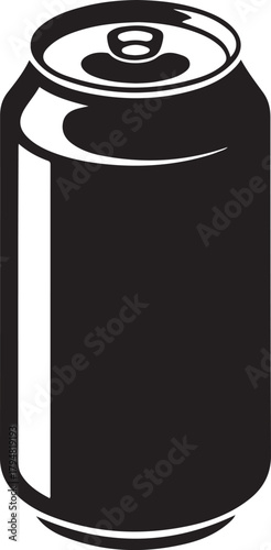 soda can silhouette vector illustration black and. Vector Black silhouettes. with white background