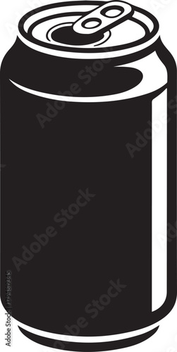 soda can silhouette vector illustration black and. Vector Black silhouettes. with white background