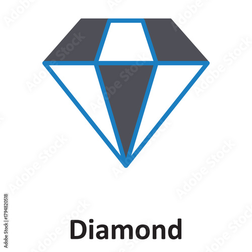 Diamond Vector Icon which can easily modify or edit