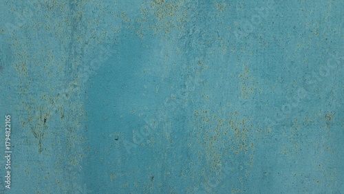 Blue Painted Wall Texture With Distressed Surface