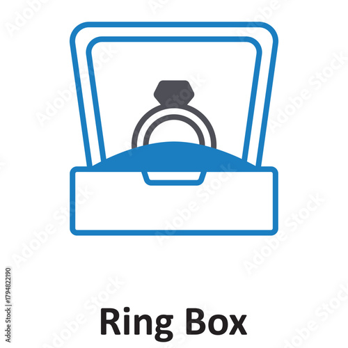 Ring box Vector Icon which can easily modify or edit