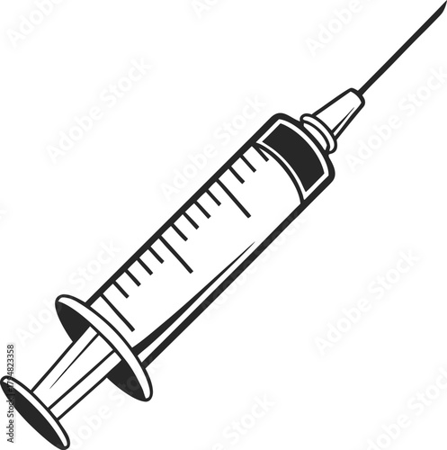 syringe isolated on white